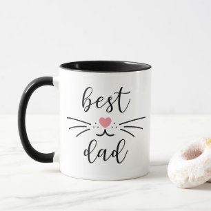 Best Cat Dad Kitty Face Mug