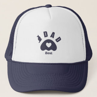 Best cat dad paw trucker hat