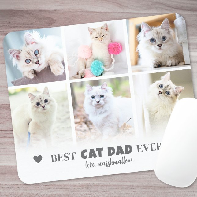 Best Cat Dad Pet Photo Mouse Mat (Best Cat Dad Pet Photo Mouse Pad)