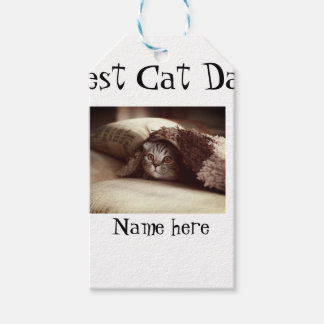 best cat dad photo name fathers day pet dad daddy  gift tags