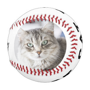 Best Cat Dad Photo Personalized Baseball