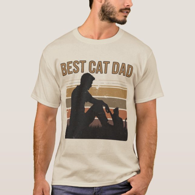 Best Cat Dad  T-Shirt (Front)
