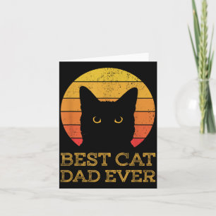 Best Cat Dad Vintage Funny Cat Daddy Fathers Day Card