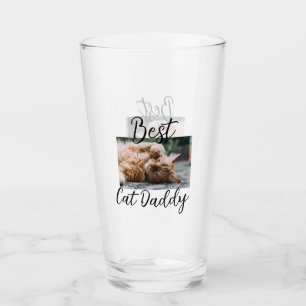Best cat Daddy parents pet photo dad mom simple Glass