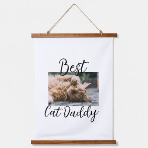 Best cat Daddy parents pet photo dad mom simple Hanging Tapestry