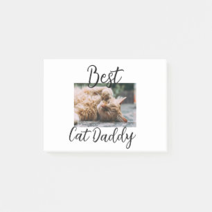 Best cat Daddy parents pet photo dad mom simple Post-it Notes