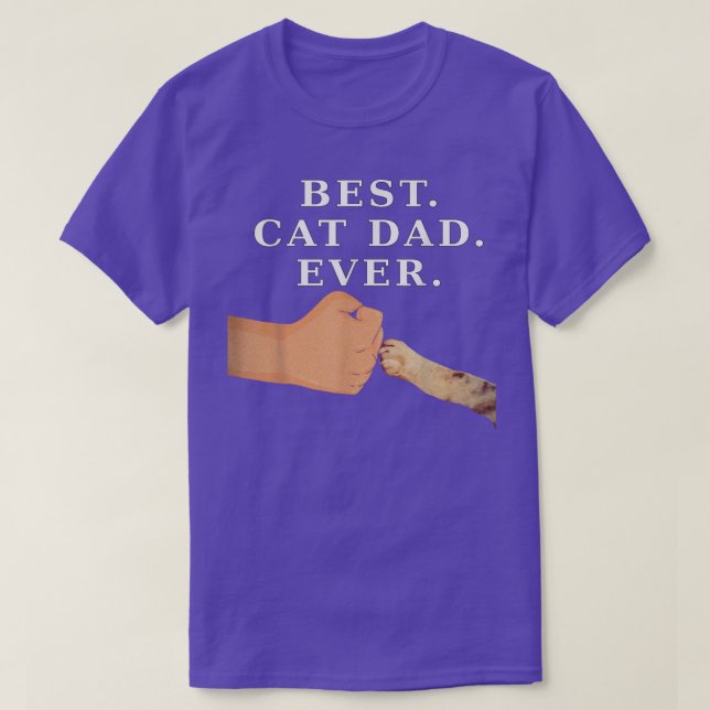 Best Cat DadFather & Kitty Paw Fist Bump Tee  (Design Front)