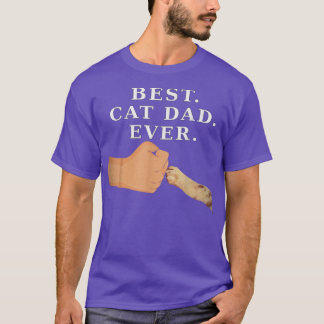 Best Cat DadFather & Kitty Paw Fist Bump Tee 