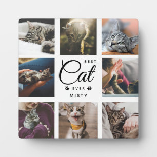 Best Cat Ever Memorial Gift Modern Photo Paw Plaque