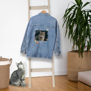 Best Cat Ever Photo Denim Jacket