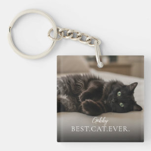 Best Cat Ever Your Pet Name And Photo Key Ring