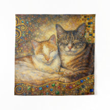 Best Cat Friends Klimt-inspired