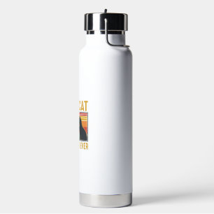 Best Cat Godfather Ever Vintage Cat Vector Design_ Water Bottle