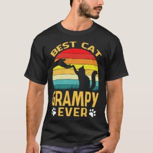 Best Cat GRAMPY Ever Retro Vintage T-Shirt