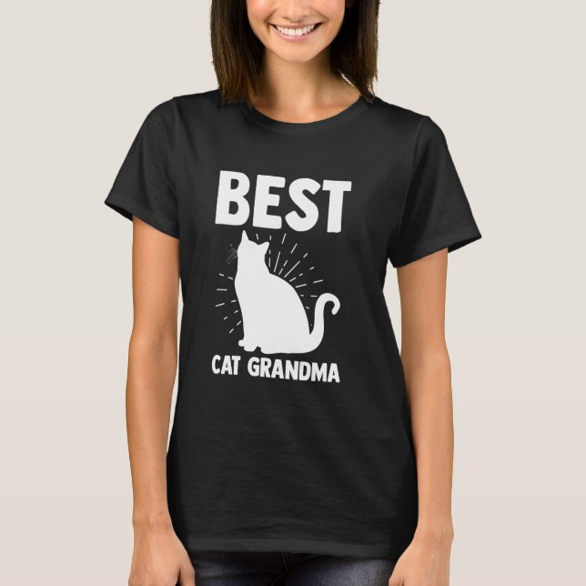 best cat grandma animals T-Shirt (Front)