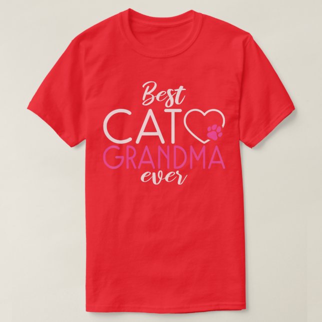 Best Cat Grandma Ever Kitty Cat Lover  T-Shirt (Design Front)