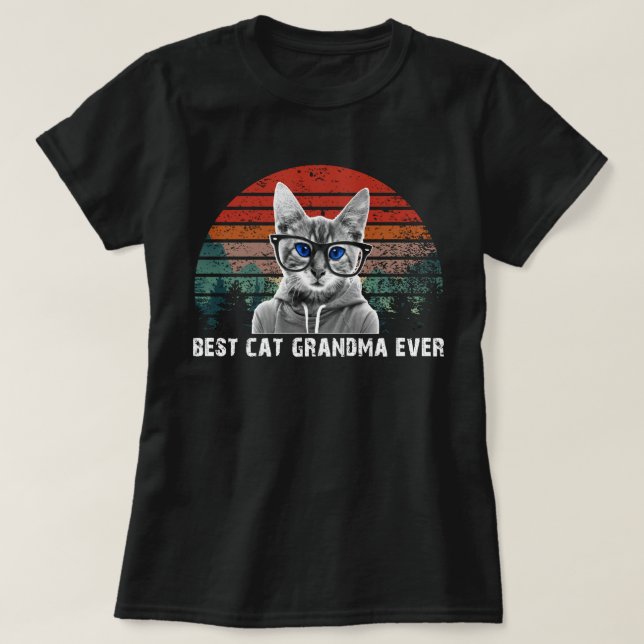 best cat grandma ever T-Shirt (Design Front)