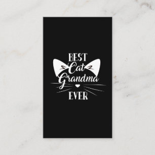 Best Cat Grandmother Funny Cat Lady Grandma Business Card