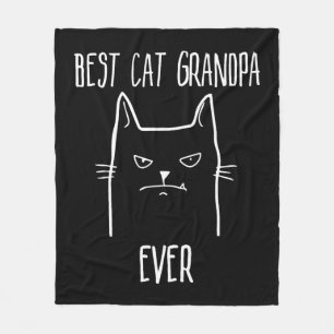 Best Cat Grandpa Ever - Kitty Papa Fleece Blanket