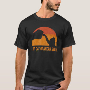 Best Cat Grandpa Ever Shirt Vintage Fathers Day Te
