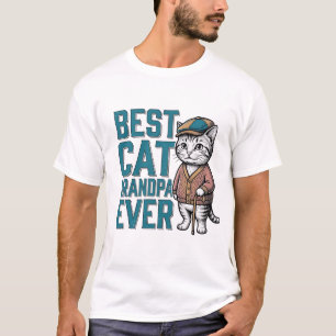 Best Cat Grandpa Ever Vintage Cat Grandpa Shirt De