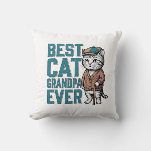 Best Cat Grandpa Ever Vintage Cat Grandpa Shirt De Cushion
