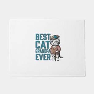 Best Cat Grandpa Ever Vintage Cat Grandpa Shirt De Doormat