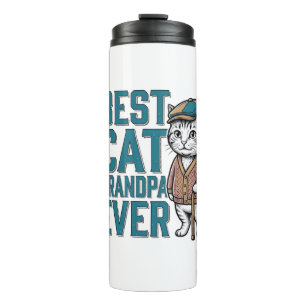 Best Cat Grandpa Ever Vintage Cat Grandpa Shirt De Thermal Tumbler