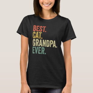Best Cat Grandpa Ever Vintage Daddy Cats Fathers T-Shirt