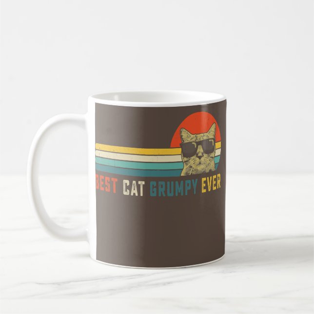Best Cat Grumpy Ever Bump Fit Father's Day Gift Coffee Mug (Left)