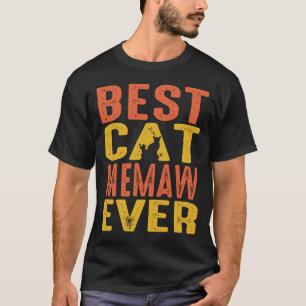 Best Cat MEMAW Ever Retro Vintage T-Shirt