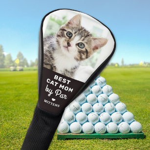 Best CAT MOM By Par Custom Pet Photo Personalised Golf Head Cover