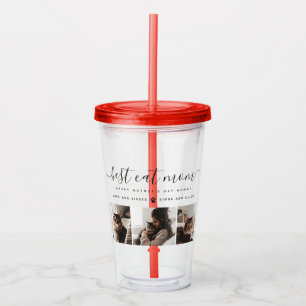 Best Cat Mom: Custom Mother's Day Cat Photo Acrylic Tumbler