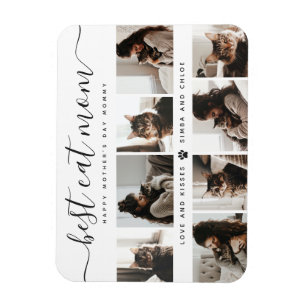 Best Cat Mom: Custom Mother's Day Cat Photo Magnet