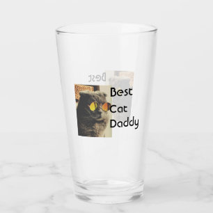 Best cat mom dad add cat photo name gift template glass