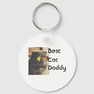 Best cat mom dad add cat photo name gift template  key ring