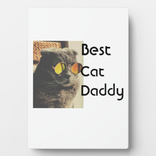 Best cat mom dad add cat photo name gift template plaque