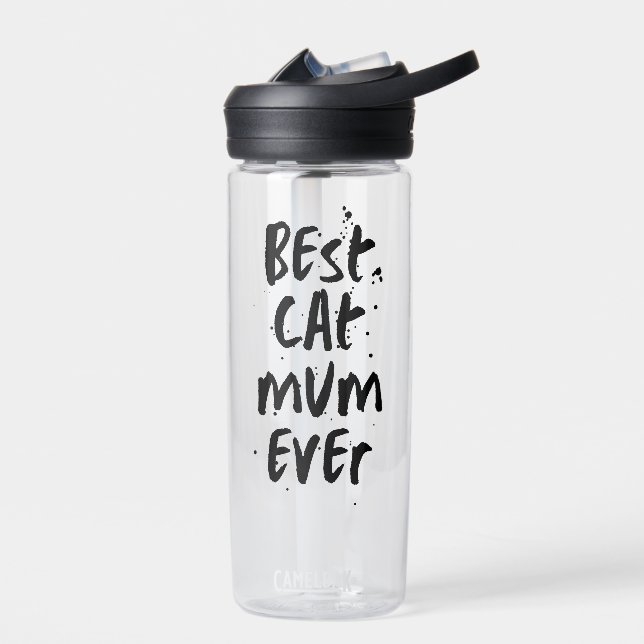 Best cat Mom Ever Modern Simple Trendy Mug  Water Bottle (Left)