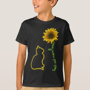 Best Cat Mom Ever Sunflower Feline Mother T-Shirt