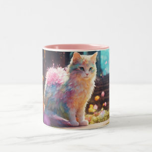 BEST CAT MOM EVER Two-Tone COFFEE MUG