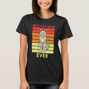 Best Cat Mom Ever Vintage Cat T-Shirt