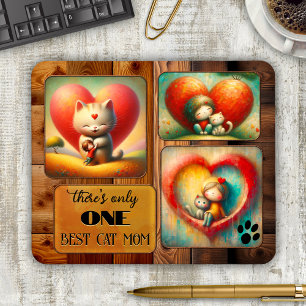 Best Cat Mum Art or Photo Mouse Mat
