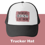 Best cat mum black dusty rose trucker hat<br><div class="desc">Celebrate the world's best cat mum with this stylish trucker hat! Perfect for animal lovers who proudly wear their feline-loving hearts on their sleeves (or heads!). Whether you're out running errands, hitting the park, or just hanging out with your fur babies, this hat keeps you cool and shows off your...</div>