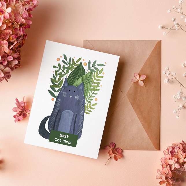 Best Cat Mum Cat and branches illustration Holiday (Creator Uploaded)