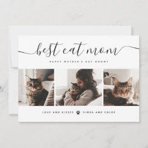 Best Cat Mum: Custom Mother's Day Cat Photo Card