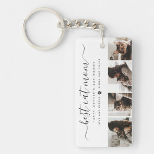 Best Cat Mum: Custom Mother's Day Cat Photo Key Ring