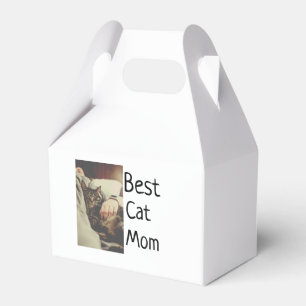 Best cat mum dad add cat photo name gift template  favour box