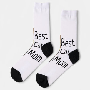 Best cat mum dad add cat photo name gift template socks