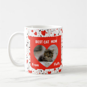 Best Cat Mum Dad Valentine Photo Coffee Mug