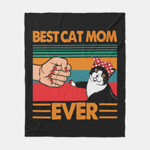 Best Cat Mum Ever Bandanna Fleece Blanket